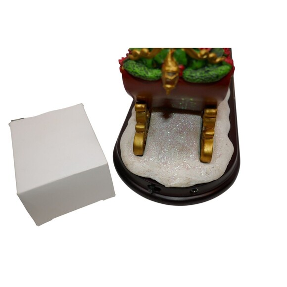 Bradford 2004 Thomas Kinkade Night Before Christmas Illuminated Santa Sleigh - Picture 12 of 16